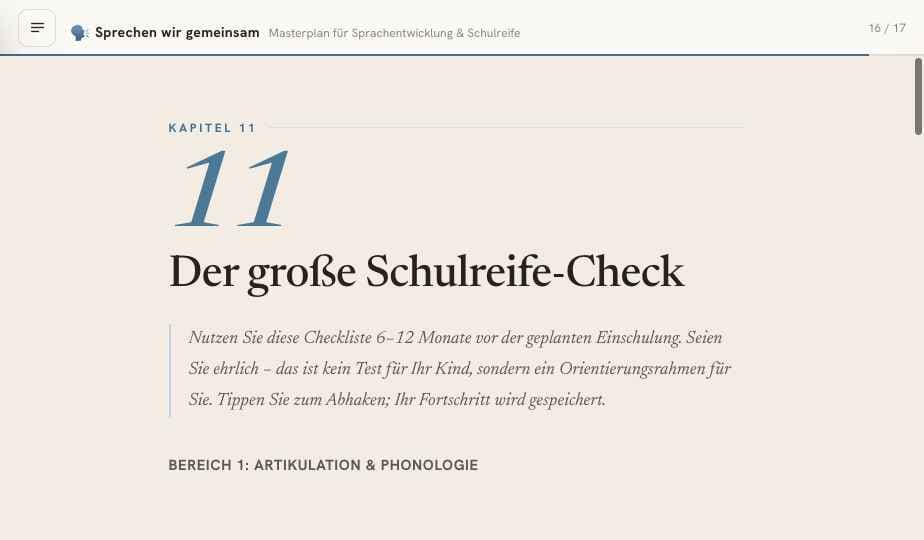 Kapitel 11 — Der große Schulreife-Check